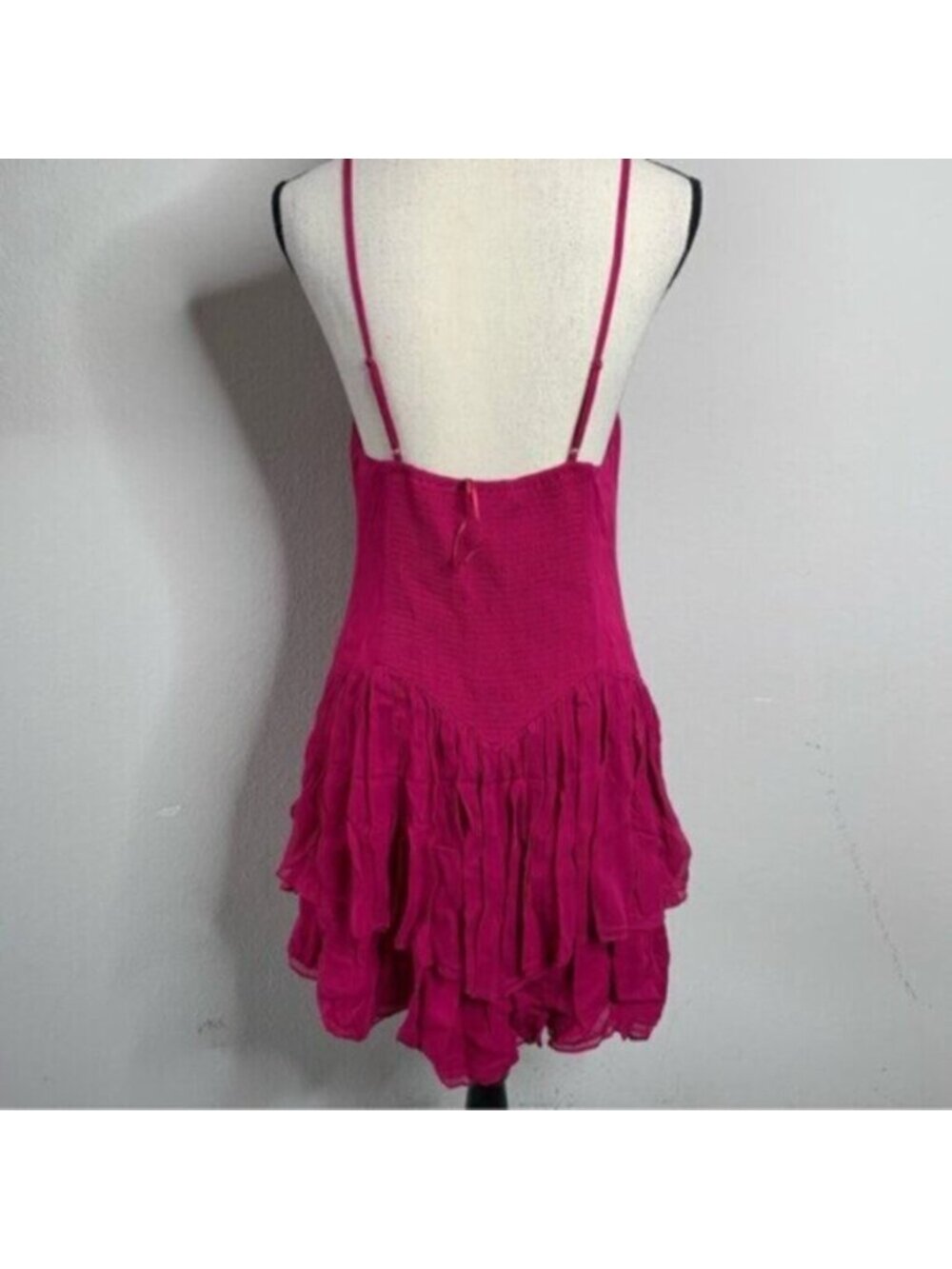 NWT Secret Mission Rasberry Ines Ruffle Mini Dress - Picture 12 of 16